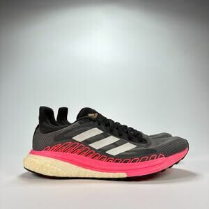 Adidas Solar Glide ST 3 Gray Pink Lace Up Running Shoes FV7252 Women's Size 7